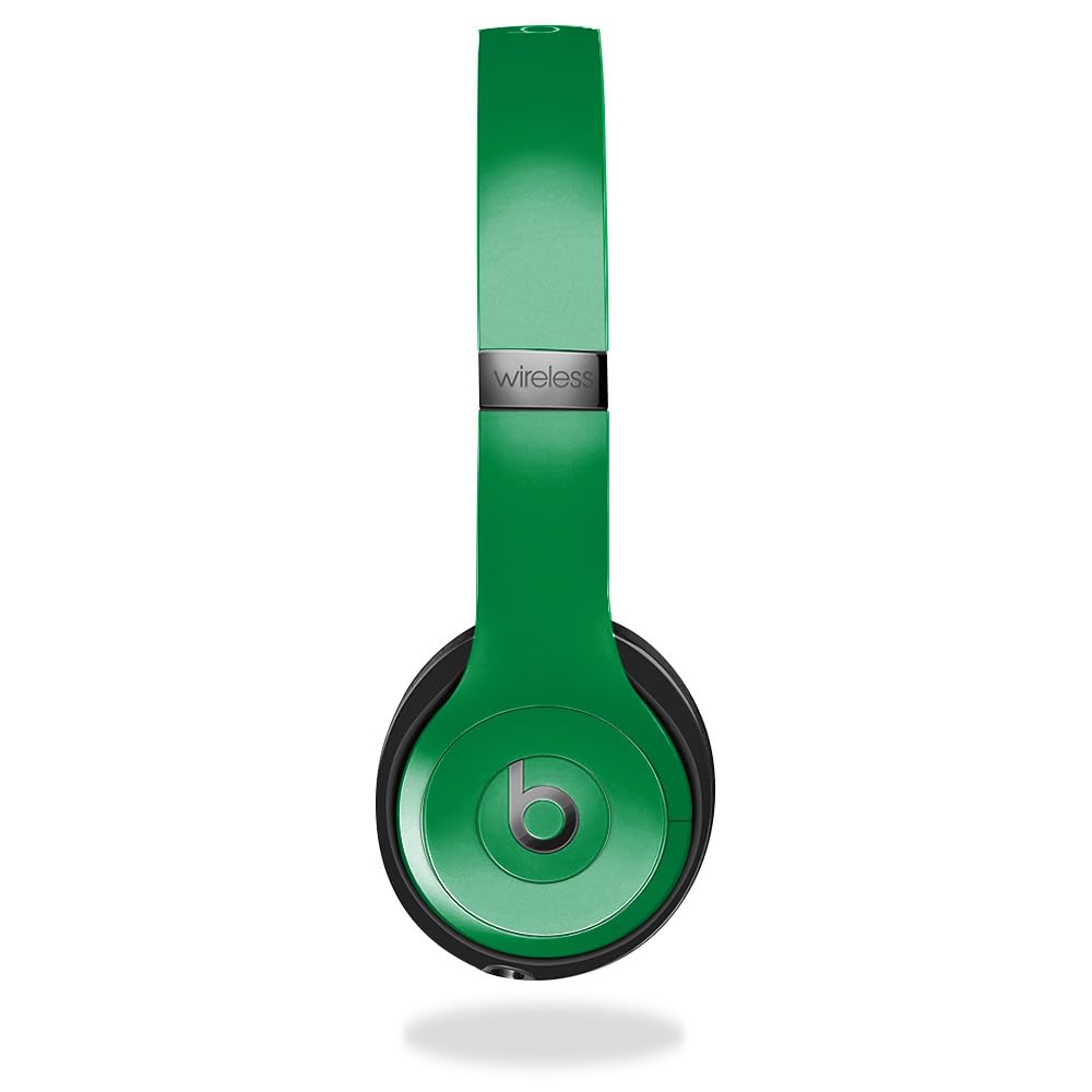Skin Compatible with Beats Solo 4 - Solid Green - Premium 3M Vinyl Protective Wrap Decal Cover - Easy to Apply | Crafted in The USA by MightySkins