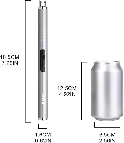 Miniatura 11 de ARECTECH Encendedor eléctrico recargable de plasma de arco, resistente al viento, para velas, cocina, regalo de cumpleaños para mamá, hombres, Negro