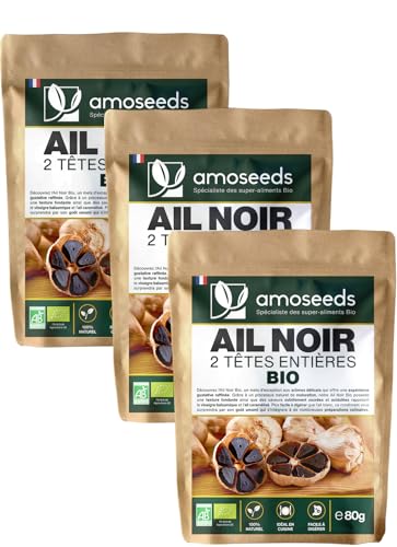 Ail Noir Bio, 6 têtes entières | Fermenté, Goût doux,
