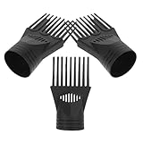 BAZEITFLOW 3 Stück Haartrockner Kammaufsatz aus Kunststoff Schwarze Präzisions...