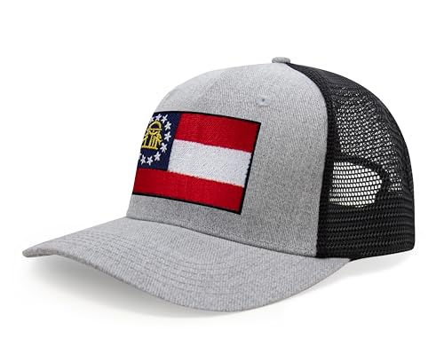 Image of International Tie State Hat for Men and Women, Adjustable Snapback Trucker Baseball Cap with Embroidered Patch