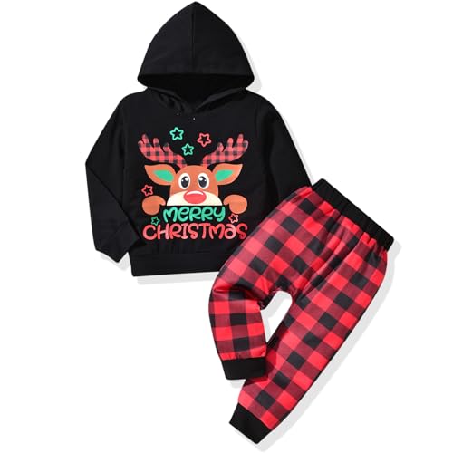 Image of HINTINA Baby Boys Dinosaur Long Sleeve Hoodie Tops Sweatsuit Pants Winter Outfit Set