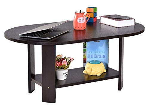 DeckUp Aries Engineered Wood Coffee Table (Dark Wenge, Matte Finish)