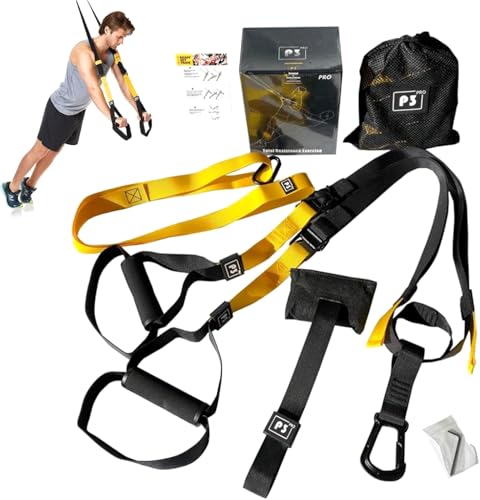 Sling Trainer Set, Suspension Trainer System, Suspension Trainer Home Gym Equipment with Adjustable Door Anchor for Calisthenics, Fitness, Crossfit, Pushups and Suspension Training