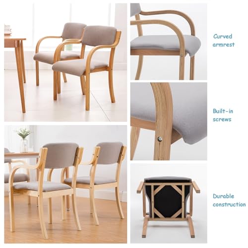 Chaise moderne en bois massif vert pour soulager le dos à table - 7