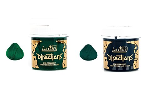 La Riche 2 Pack Directions Semi-Permanent Hair Colour Dye Alpine Green & Apple Green