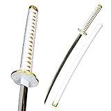 Munetoshi 40.5” Munetoshi Steel Zenitsu Agastuma Nichirin Katana Demon Killer Samurai Sword Scabbard Cosplay Costumes