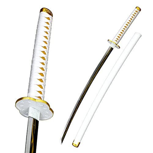 Munetoshi 40.5” Munetoshi Steel Zenitsu Agastuma Nichirin Katana Demon Killer Samurai Sword Scabbard Cosplay Costumes