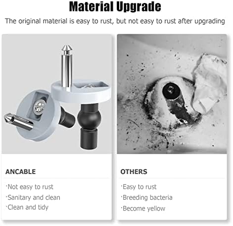Upgrade Toilet Seat Fixings Quick Release 2Pack, Ancable Universal Top Fittings Quick Release Toilet Seat Hinges for WC Toilet Blind Holes