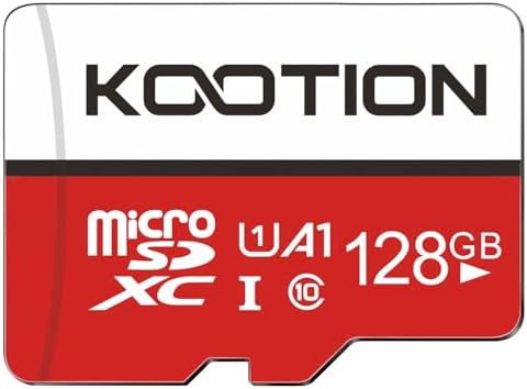 KOOTION Micro SD Karte 128GB Speicherkarte MicroSDXC bis zu 100 MB/s Klasse 10(A1 UHS-I U1) Micro SD Card Mini SD Karte Memory Card TF Speicher SD Karte für Kameras Handy Tablets A