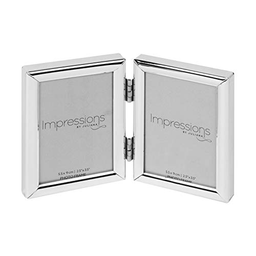 IMPRESSIONS BY JULIANA SILVER DOUBLE PHOTO FRAME FS426 2x3