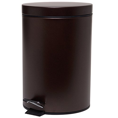 Caneca de basura redonda pequeña 7 litros bronce miniatura 3