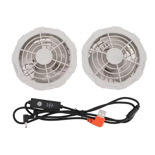Tbest Ventilador de Chalecos con Aire Acondicionado, Velocidad de Viento Ajustable, Operación de bajo Ruido, Potente Enfriamiento, Potencia USB, Ventiladores de Aire Elegantes y Compactos para la