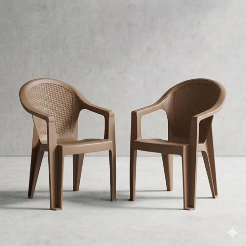 OAKNEST NEELKAMAL Exotica Plastic Mid-Back Armchair with Ergonomic