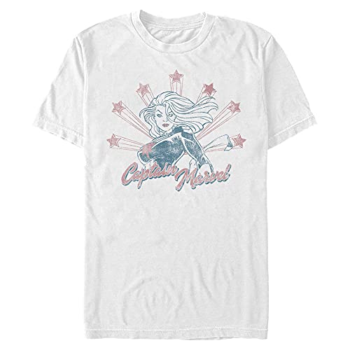T-Shirt Marvel Capt Marv avec impression graphique vintage de qualité
