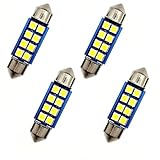 Mewneap LED Innenraumbeleuchtung 4er Set, Soffitten 36 mm, 6000K Kaltweiß, 500 lm, 12V Plug & Play