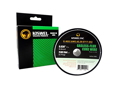 (Made In USA) K-NGS E-71TGS 0.030in. Dia 2lb. Gasless-Flux Core Wire Welding wire (2 Spool)