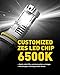 AUXITO 9007 LED Bulbs, 12000LM Per Set 6500K Xenon White Wireless HB5 Light Bulbs for Halogen Bulbs Replacement, Pack of 2