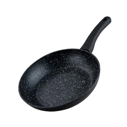 Fackelmann Bratpfanne Marble 2.0 24 cm, Antihaft-Pfanne aus 90% recyceltem Aluminium mit ergonomischem Kunststoff-Griff, kleine Induktionspfanne zum Kochen & Anbraten