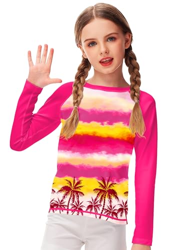 Image of Remimi Unisex Kids Rash Guard Long Sleeve SPF 50+ Tie Dye Sun Shirt 3-12 Years