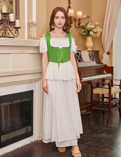 Image of Scarlet Darkness Women's Underbust Corset Top Renaissance Medieval Lace-up Boned Fairycore Pirate Corsets