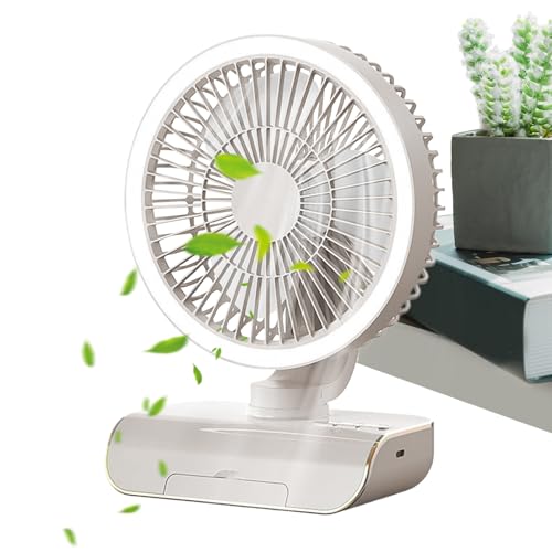 Ventilateur portable rechargeable de table 5 vitesses avec refroidisseur