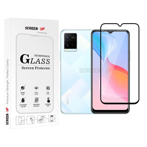 Image of ScreenUp Tempered Glass For vivo Y21a - Ultra Clear, 9H Scratch Resistant, Full Coverage, Easy Install Screen Protector