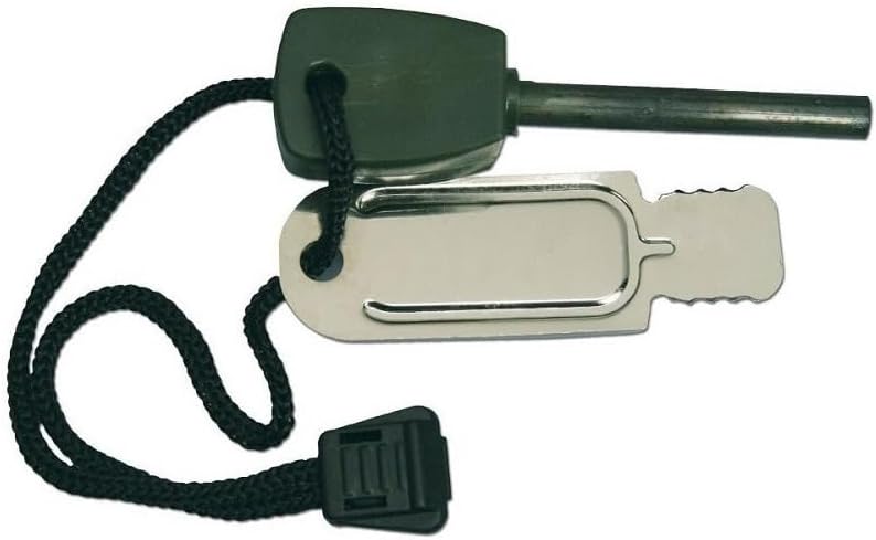 Survival Flint Fire Steel Fire Starter Camping Hiking Kit Small by Mil-Tec