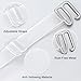 Fashion First Aid Clearly Gone Invisible Clear Bra Straps, 3/4 Inch Adjustable Wide Transparent Bra Straps with Strong Metal Hooks for Strapless & Convertible Bras
