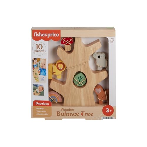 Fisher-Price Árbol con Animales De Madera, Juguete De Equilibrio con 10 Piezas Fabricadas con Material Certificado Fsc, Juego Inspirado En Montessori, +3 Años (HXT87) Fisher-Price Árbol con Animales De Madera, Juguete De Equilibrio con 10 Piezas Fabricadas con Material Certificado Fsc, Juego Inspirado En Montessori, +3 Años (HXT87)