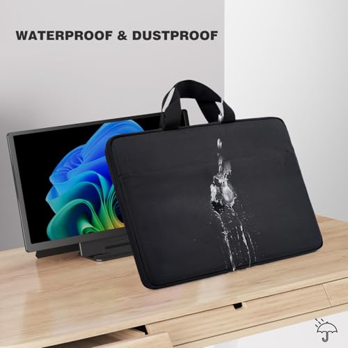 Image of 24 Inch Large Portable Monitor Case, Protective Carrying Sleeve for Ygretyrjh 24 inch /Hyangin 24 inch /Flytocca 23.8 inch /Redalf 23.8 inch /KEFEYA 23.8 inch Inch Large Portable Monitor with Stand Case Bag, Black