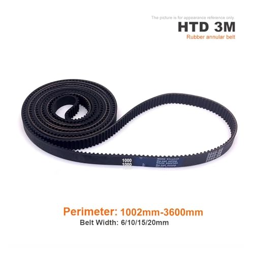 Courroie distribution HTD 3M 20mm 1014mm caoutchouc transmission moto - 4