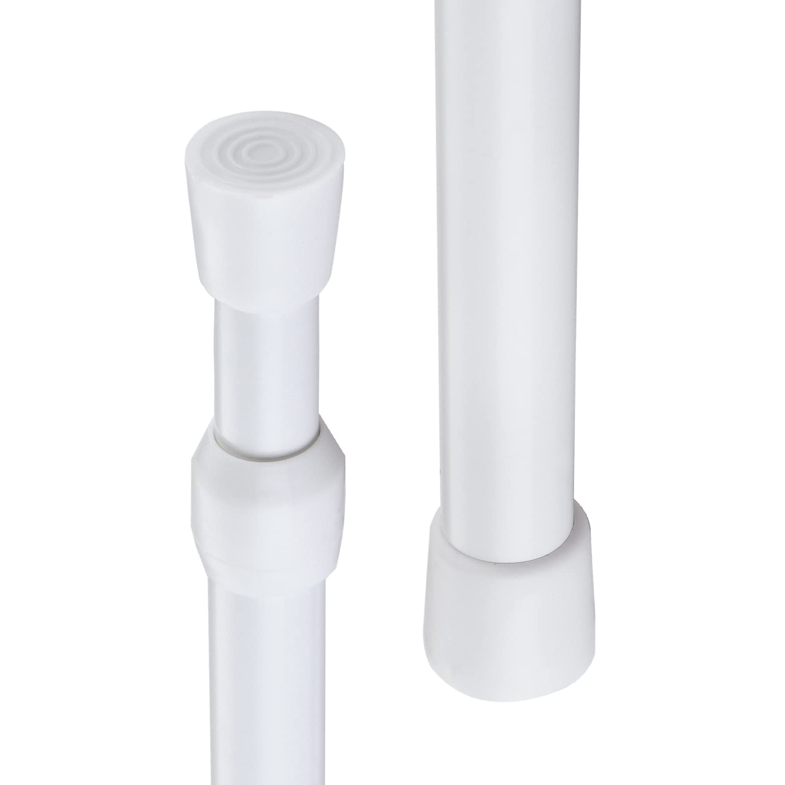 Telescopic Tension Rod Spring Loaded Adjustable Wardrobe Pole 55-90cm, Extendable Hanging Bar for Cupboard Bookshelf Closet Cabinet DIY Projects