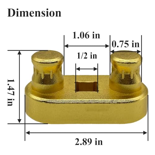 Image of 77455 Cable Bender Tool, Connects to 1 /2'' Ratchet, Wire Bender Tool-Maximum Bending Up to 500 MCM, Gold