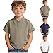 Short Sleeve Henley Shirts for Kids Comfort Summer Stand Collar Casual Buttno Up Loose Workout Tee Tops for 2-8 Years