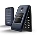 BLU Tank Flip |Unlocked | 4G LTE Flip Phone|2022 | 2.8” + 1.8” Display | Blue