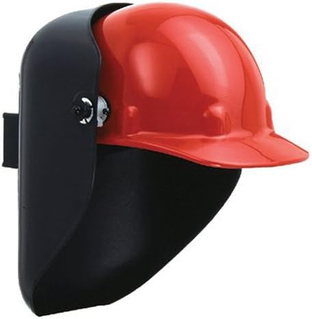 Fibre-Metal Tigerhood Black Thermoplastic Helmet Assembly - Fixed Shade Lens - 4 1/4 in Viewing Width - 2 in Viewing Height - FIBRE-METAL 4906BK [PRICE is per EACH]