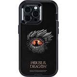 Skinit Decal Phone Skin Compatible with OtterBox Defender iPhone 14 Pro Max - Officially Licensed HBO House of The Dragon Burning Dragon Design