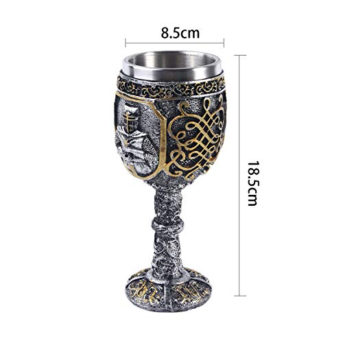 Medieval Viking Knight Royal Chalice King Wine Goblet Gothic Metal Cup Drinking Vessel for Themed Party Decorations Wedding Prop - Image 5