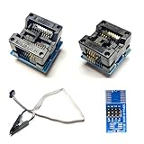 XGOIENZI SOIC8 SOP8 to DIP8 Adapter Socket Wide Narrow Kit for T48,T76,RT809H,RT809F,T56,ezp2023,EZP2019,CH341 Programmer
