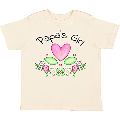 inktastic Papa's Girl- Heart Flowers Toddler T-Shirt