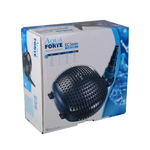 AquaForte EC 5.000 Filter/Teichpumpe, 26 Watt, Fördermenge 5.000 Liter pro Stunde, Förderhöhe 3 Meter, Kabellänge 10 Meter, Geeignet für Bachläufe, Wasserfälle, Spring-brunnen, etc