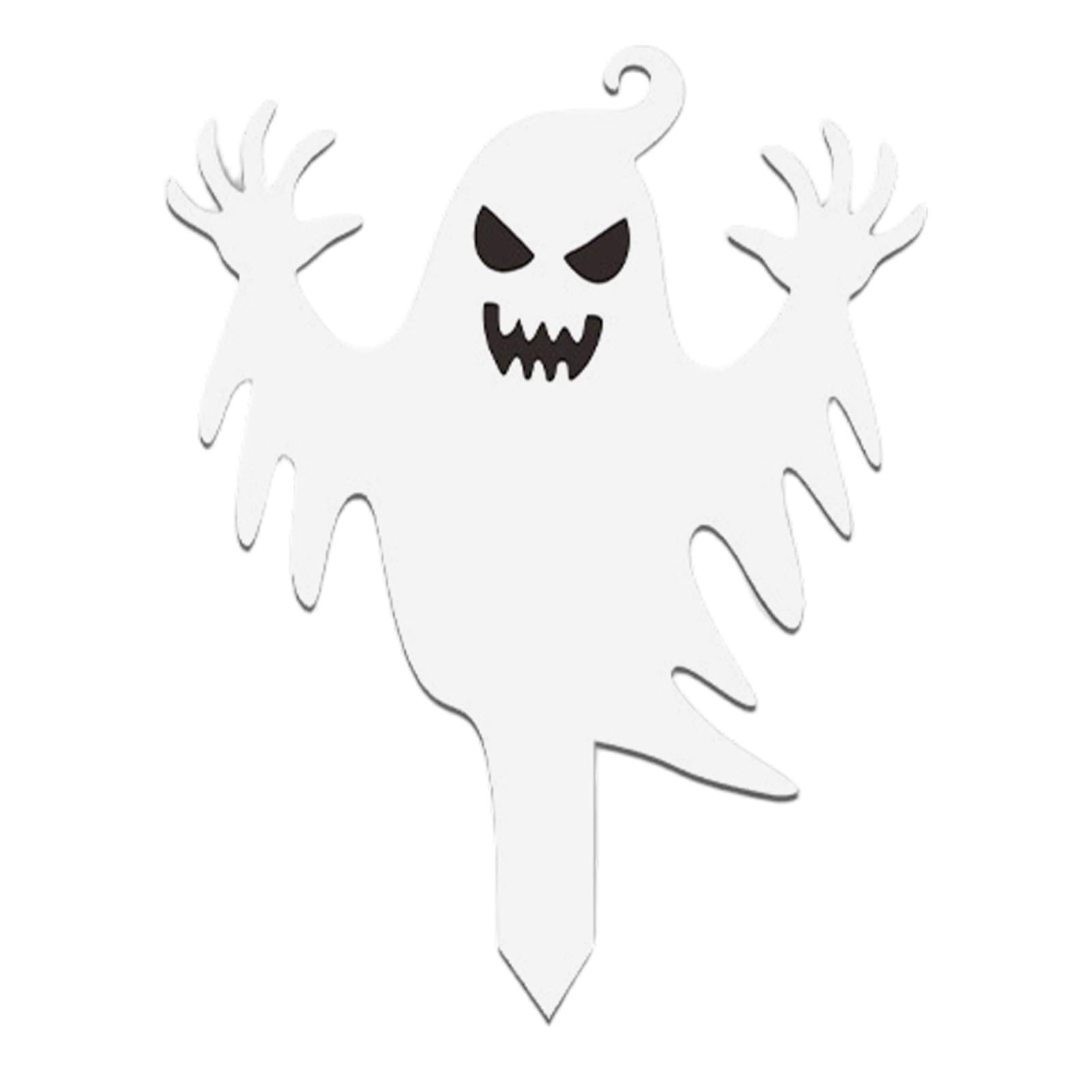 Halloween Ghost Garden Stake, Glow Spooky Yard Sign – Pumpkin Scarecrow Acrylic Decor for Lawn, Pathway, Front Yard F