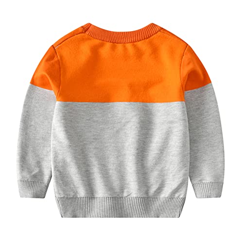 Toddler Kids Sweaters Baby Boys Girls Knit Sweater Warm Long Sleeve Crew Neck Pullover (Grey, 6-7 Years)2