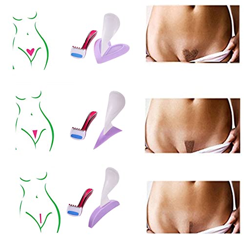 3 set di rasoio per bikini per donna, stencil da barba per privati, epilatore, strumento per modellare intimo segreto per donne private