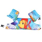 HERCHR Children Swimming Vest, Floating Sleeves Nylon Inflatable Safety Swim Training Vest Goldfish Pattern Swimming Cloth for Swim Sea Beach Boat