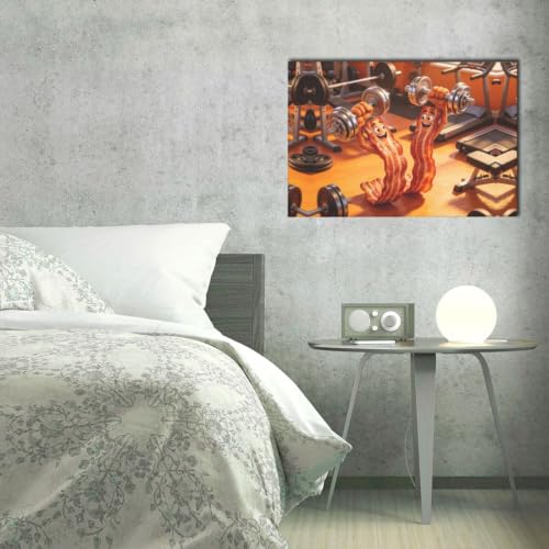 Impression sur toile Bacon Workout pour décorer votre salon moderne - 6