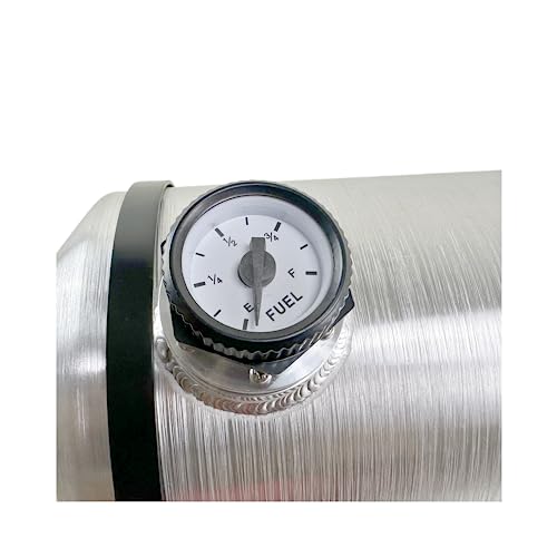 JSD 7 Gallon Fuel Cell Tank / Aluminum Gas Tank With Level Gauge 10 x 22\" End Fill 1/4\" NPT Outlet For Boat、Go kart