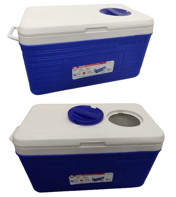 Image of Princeware Insulated Chiller Ice Box 50 LTR with Vent Lid,Tap (Blue)