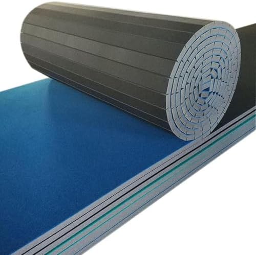 Indoor Gymnastics Track Mat - Cheer Tumbling Roll-Up Exercise Carpet for Home Gym, Sturdy Foam Flooring for Wrestling and Training, Portable Fitness Equipment